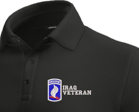 173rd Airborne Brigade Iraq Veteran Moisture Wicking Polo