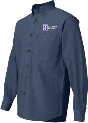 173rd Airborne Brigade Retired Denim Shirt