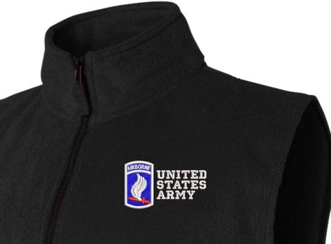 173rd Airborne Brigade United States Army Full-Zip Fleece Vest