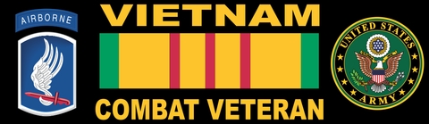 173rd Airborne Brigade Vietnam Combat Veteran Bumper Sticker