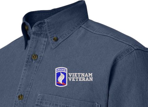 173rd Airborne Brigade Vietnam Veteran Denim Shirt