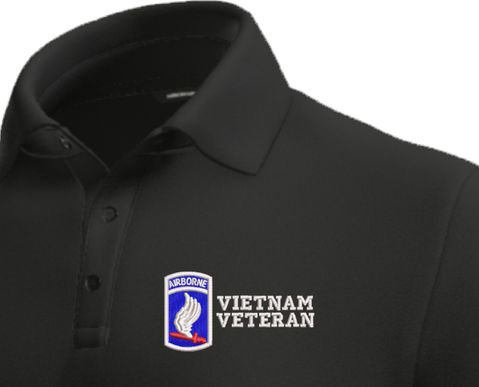 173rd Airborne Brigade Vietnam Veteran Moisture Wicking Polo