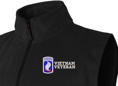 173rd Airborne Brigade Vietnam Veteran Full-Zip Fleece Vest