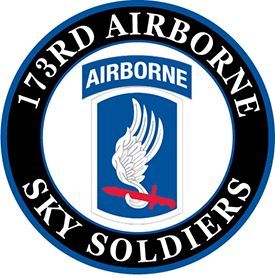 173rd Airborne with Wings 3-1/16" Patch