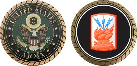 U.S. Army 187th Signal Brigade Patch Challenge Coin