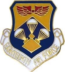 18th Air Force Shield Lapel Pin
