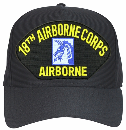 18th Airborne Corps Black Ball Cap Hat