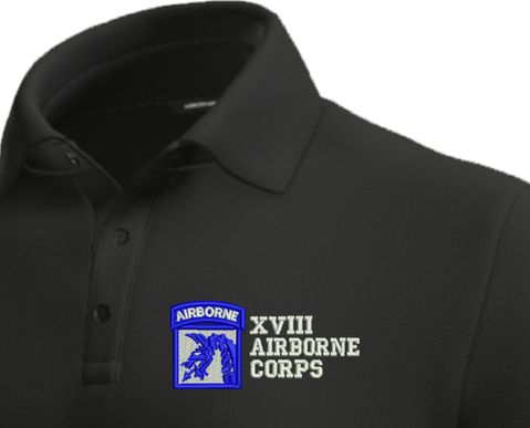 18th Airborne Corps Moisture Wicking Polo