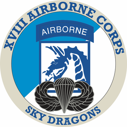 18th Airborne Corps with Jump Wings Decal