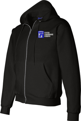 18th Airborne Corps Zippered Hoodie