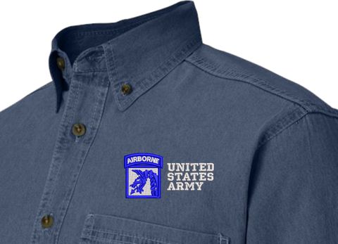 18th Airborne Corps United States Army Denim Shirt
