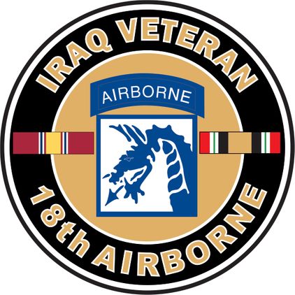 18th Airborne Iraq Veteran Decal
