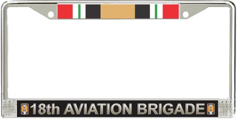18th Aviation Brigade Iraq Veteran License Plate Frame
