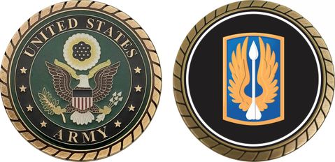 U.S. Army 18th Aviation Brigade Patch Challenge Coin