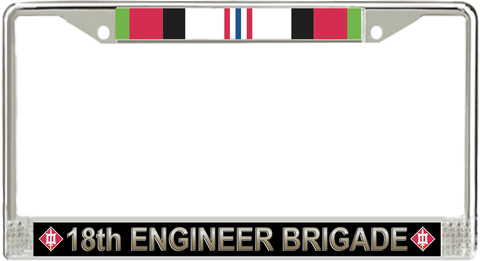 18th Engineer Brigade Afghanistan License Plate Frame