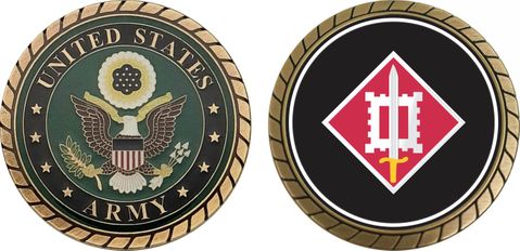 U.S. Army 18th Engineer Brigade Patch Challenge Coin