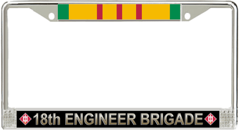 18th Engineer Brigade Vietnam License Plate Frame
