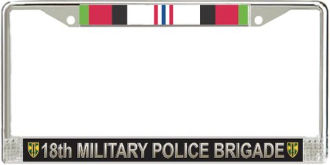 18th Military Police Brigade Afghanistan Veteran License Plate Frame