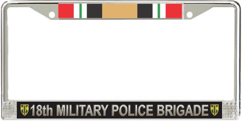 18th Military Police Brigade Iraq Veteran License Plate Frame