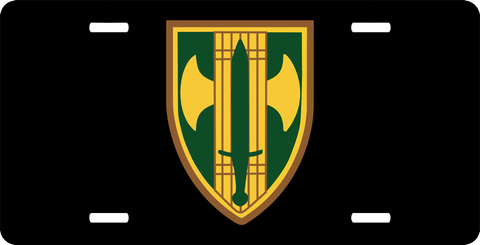 18th Military Police Brigade License Plate