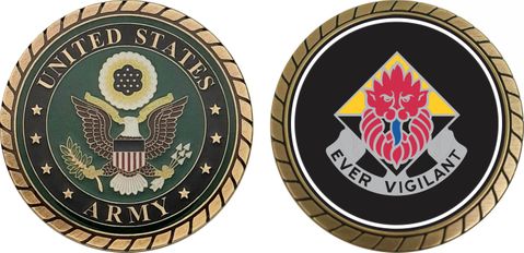 U.S. Army 18th Military Police Brigade Unit Crest Challenge Coin