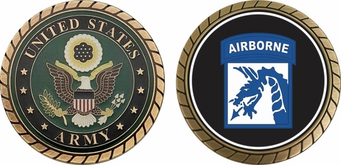 18th U.S. Army Airborne Corps Patch Challenge Coin