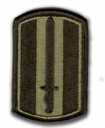 193RD  INFANTRY BRIGADE 3" SUBDUED MILITARY PATCH