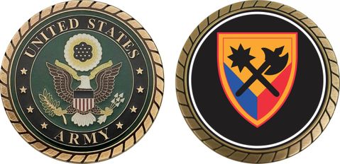 U.S. Army 194th Armor Brigade Patch Challenge Coin