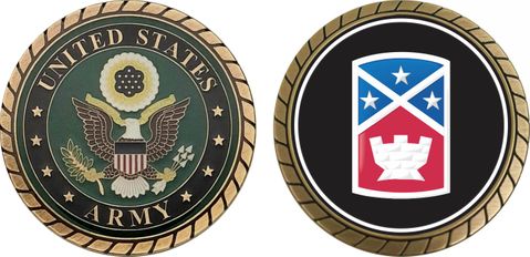U.S. Army 194th Engineer Brigade Patch Challenge Coin
