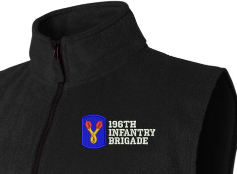 196th Infantry Brigade Full-Zip Fleece Vest