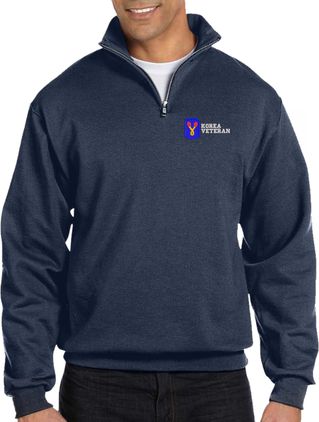 196th Infantry Brigade Korea Veteran Embroidered Quarter-Zip Pullover