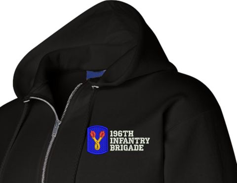 196th Infantry Brigade Zippered Hoodie