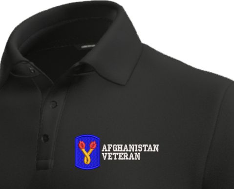 196th Infantry Brigade Afghanistan Veteran Moisture Wicking Polo
