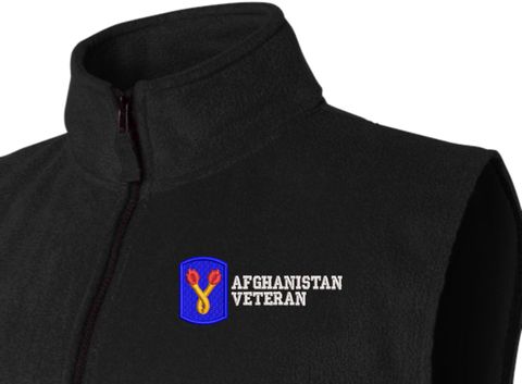 196th Infantry Brigade Afghanistan Veteran Full-Zip Fleece Vest