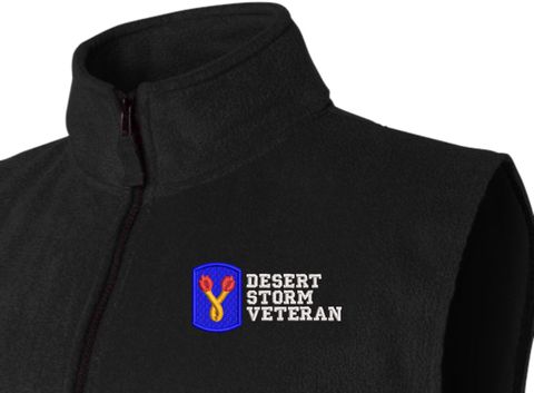 196th Infantry Brigade Desert Storm Veteran Full-Zip Fleece Vest