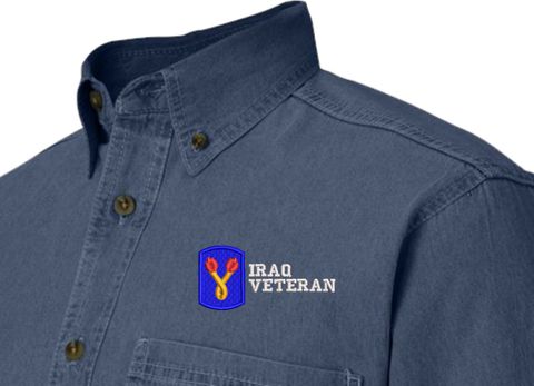 196th Infantry Brigade Iraq Veteran Denim Shirt