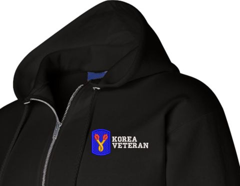 196th Infantry Brigade Korea Veteran Zippered Hoodie