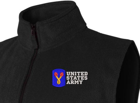 196th Infantry Brigade United States Army Full-Zip Fleece Vest