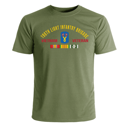 196th Light Infantry Brigade Vietnam Veteran with Ribbons T-Shirt
