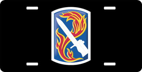 198th Infantry Brigade License Plate