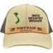 198th Infantry Vietnam Veteran Leather strap mesh back Cap