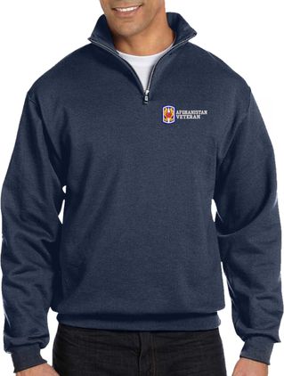 199th Infantry Brigade Afghanistan Veteran Embroidered Quarter-Zip Pullover