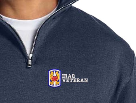 199th Infantry Brigade Iraq Veteran Embroidered Quarter-Zip Pullover