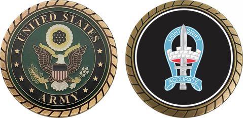U.S. Army 199th Infantry Brigade Unit Crest Challenge Coin