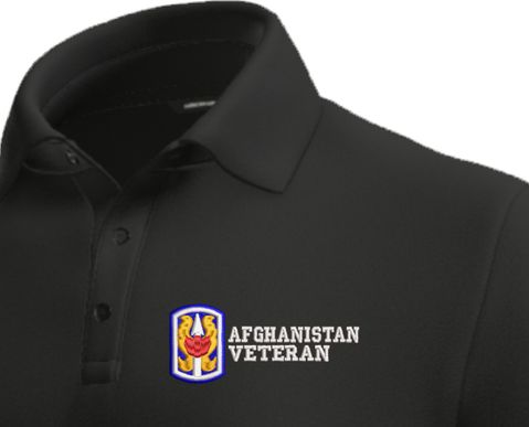 199th Infantry Brigade Afghanistan Veteran Moisture Wicking Polo