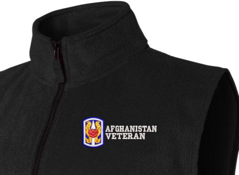 199th Infantry Brigade Afghanistan Veteran Full-Zip Fleece Vest