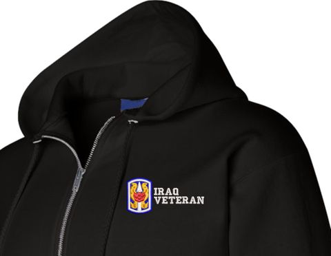 199th Infantry Brigade Iraq Veteran Zippered Hoodie