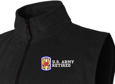 199th Infantry Brigade Retired Full-Zip Fleece Vest