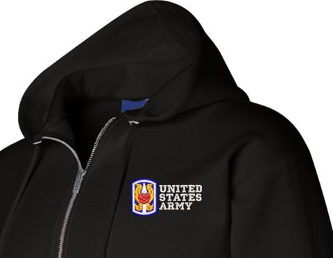 199th Infantry Brigade United States Army Zippered Hoodie