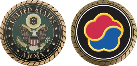 U.S. Army 19th Support Command Patch Challenge Coin